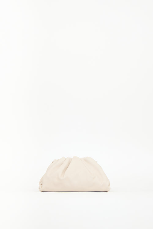 Bottega Veneta Beige Leather Mini Pouch Bag