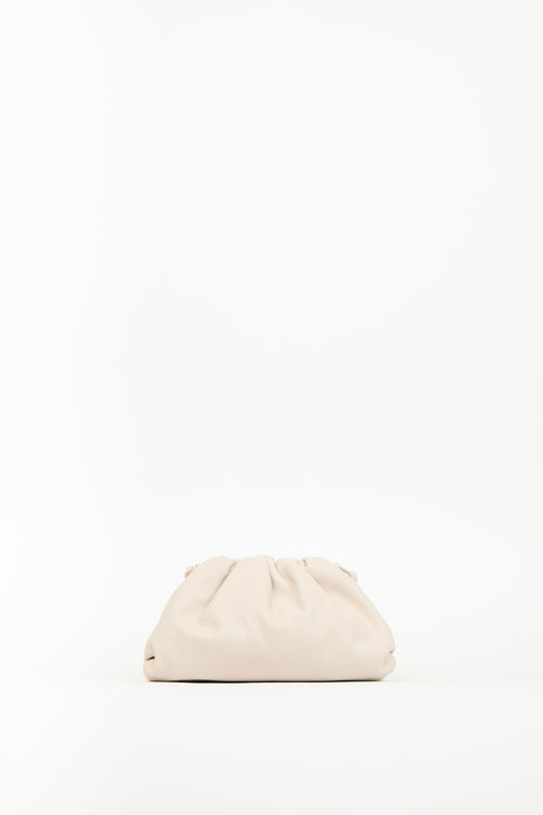 Bottega Veneta Beige Leather Mini Pouch Bag