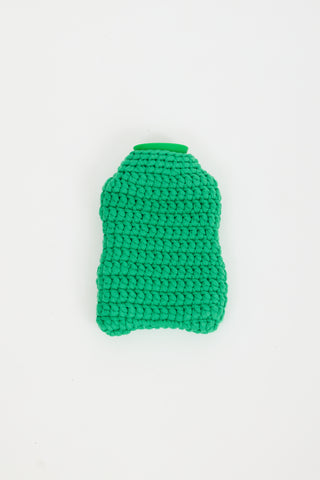 Bottega Veneta Parakeet Green Knitted Hot Water Bottle