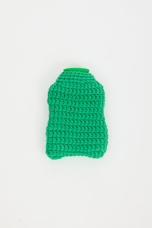 Bottega Veneta Parakeet Green Knitted Hot Water Bottle