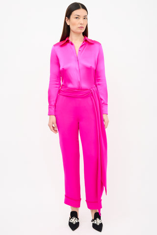 Brandon Maxwell Silk Co-Ord Set