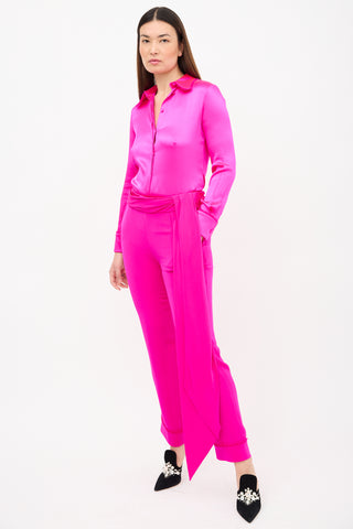 Brandon Maxwell Silk Co-Ord Set