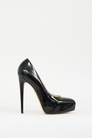 Brian Atwood Black Patent Platform Pump