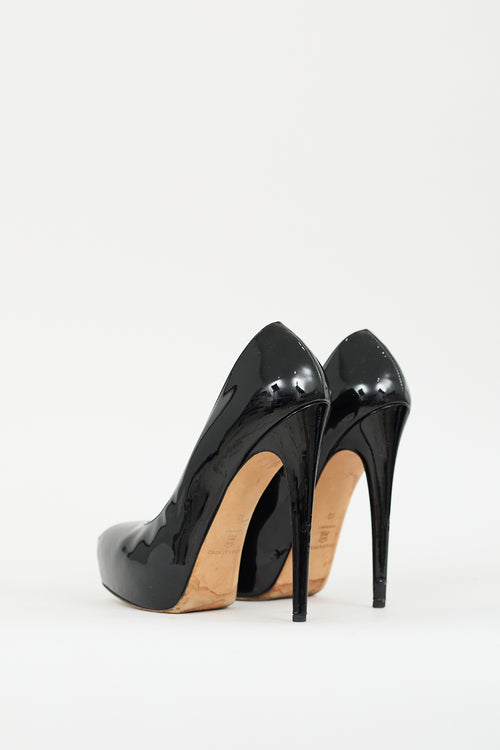 Brian Atwood Black Patent Platform Pump