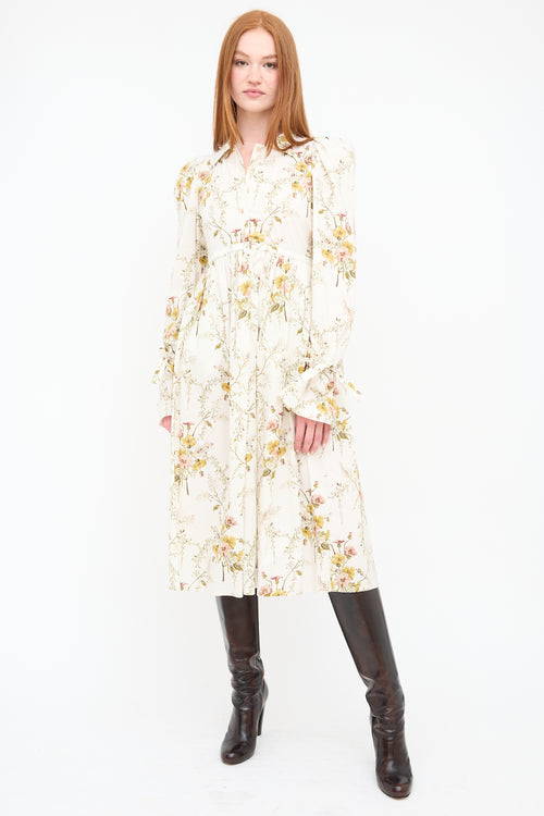 Brock Collection Cream 
Multi Floral Maxi Dress