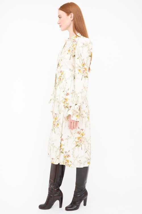 Brock Collection Cream 
Multi Floral Maxi Dress