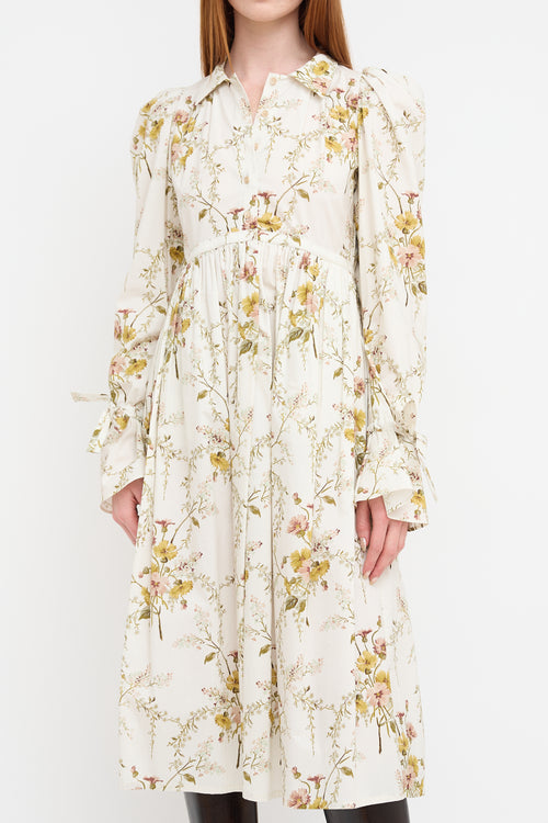 Brock Collection Cream 
Multi Floral Maxi Dress