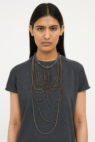 Brunello Cucinelli Smokey Quartz Necklace