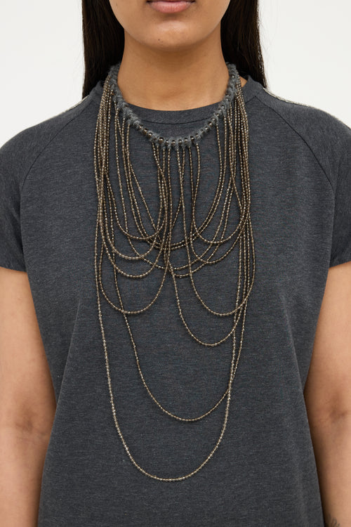 Brunello Cucinelli Smokey Quartz Necklace