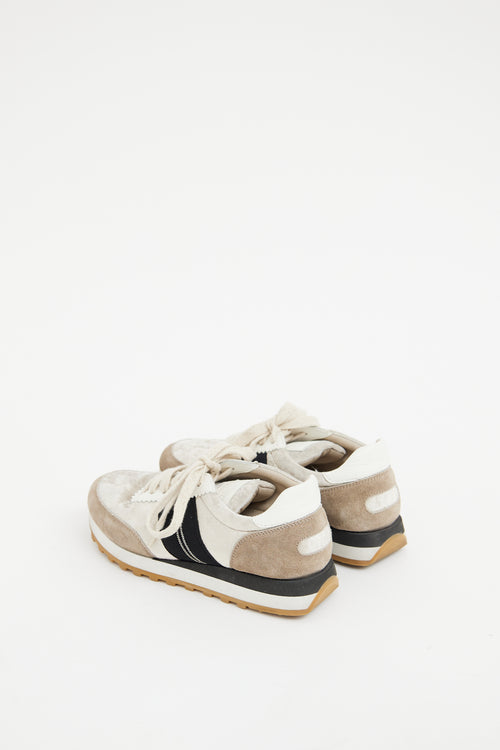 Brunello Cucinelli Beige Low Top Sneaker