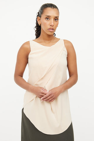 Brunello Cucinelli Beige Draped Top