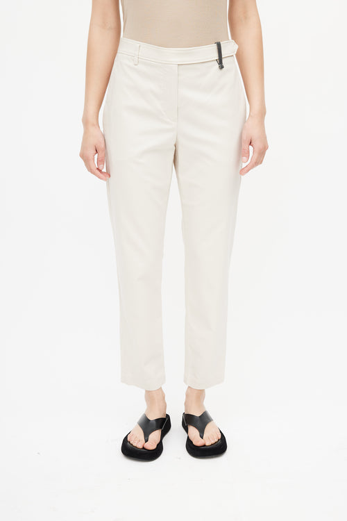 Brunello Cucinelli Beige Monili Embellished Trouser