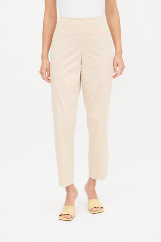 Brunello Cucinelli Beige Tapered Trouser