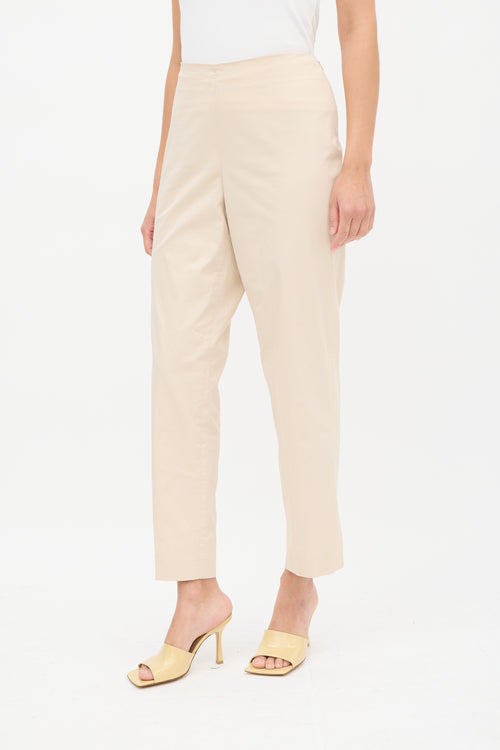 Brunello Cucinelli Beige Tapered Trouser