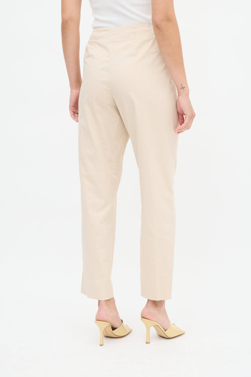 Brunello Cucinelli Beige Tapered Trouser