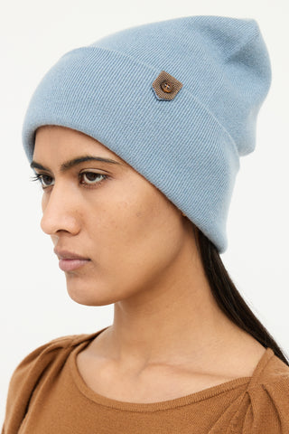 Brunello Cucinelli Blue Cashmere Toque