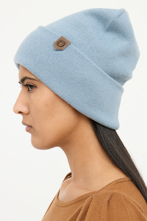 Brunello Cucinelli Blue Cashmere Toque