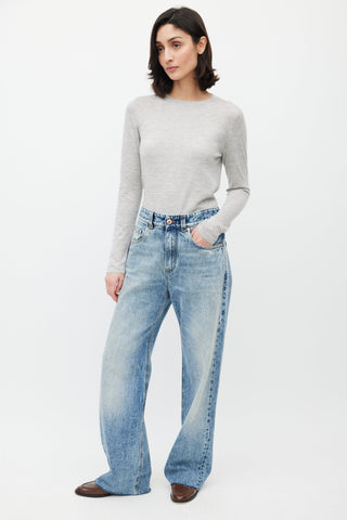 Brunello Cucinelli Blue Wide Leg Jeans