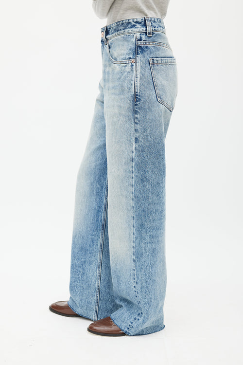 Brunello Cucinelli Blue Wide Leg Jeans