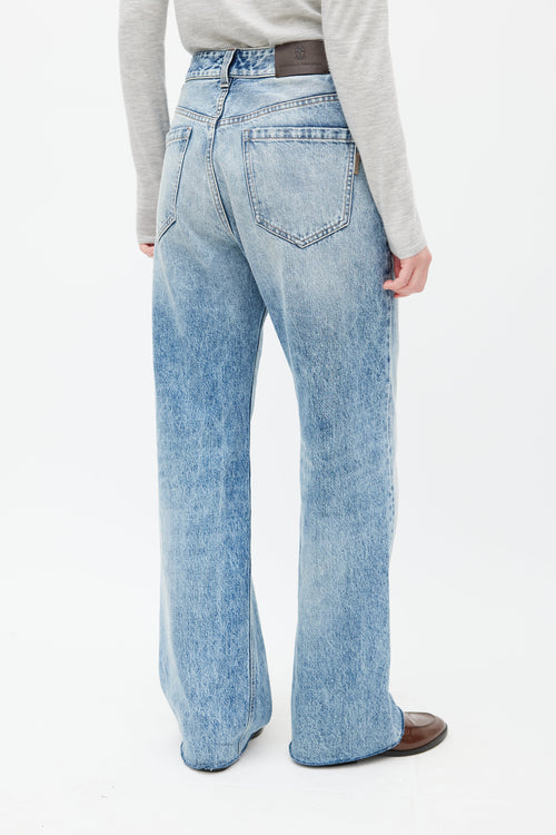 Brunello Cucinelli Blue Wide Leg Jeans