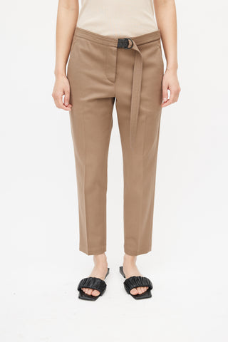 Brunello Cucinelli Brown Belted Trouser