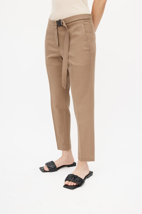 Brunello Cucinelli Brown Belted Trouser