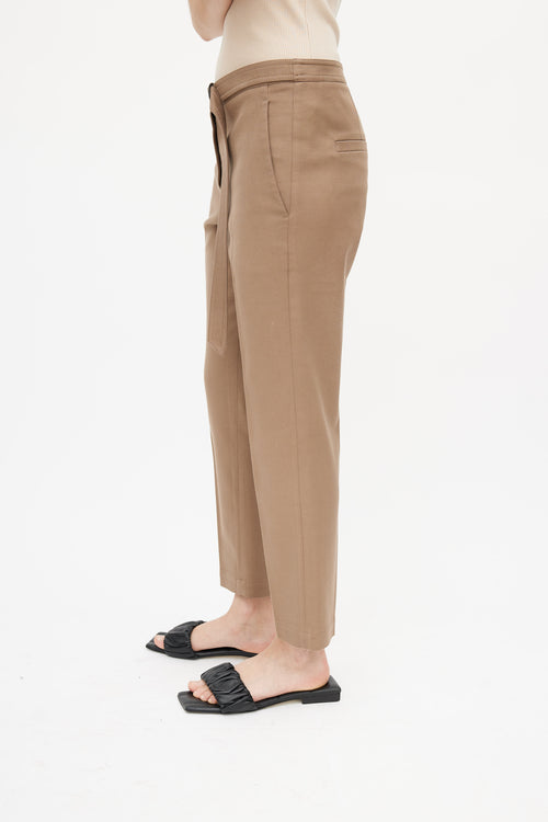 Brunello Cucinelli Brown Belted Trouser