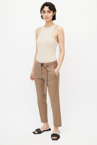 Brunello Cucinelli Brown Belted Trouser