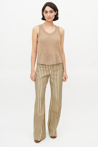 Brunello Cucinelli Brown Monili Knit Tank