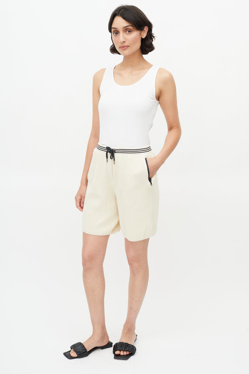 Brunello Cucinelli Cream Knit Shorts