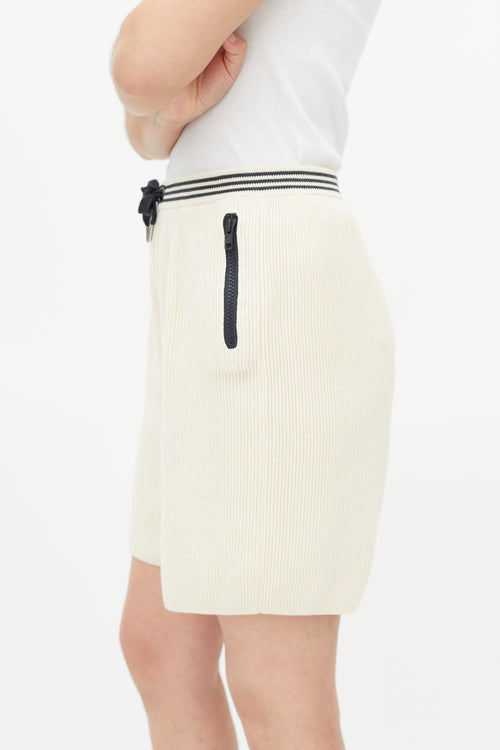 Brunello Cucinelli Cream Knit Shorts