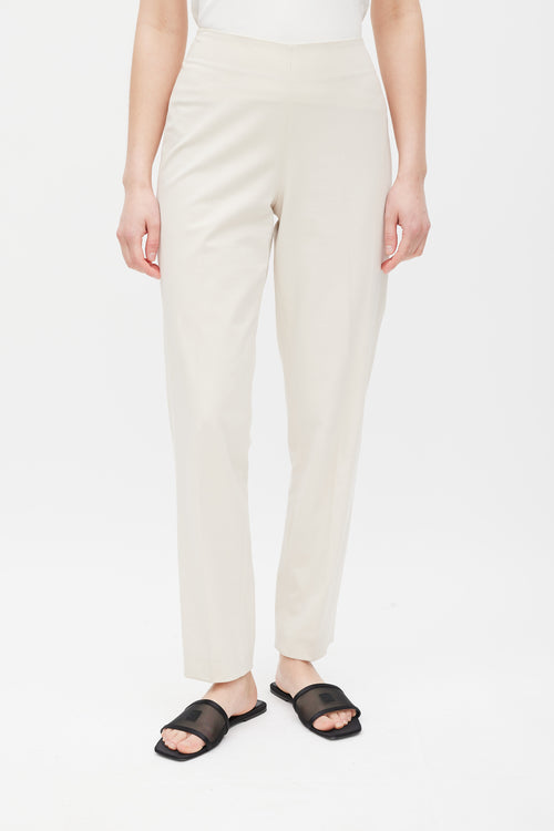 Brunello Cucinelli Cream Tapered Trouser