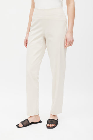 Brunello Cucinelli Cream Tapered Trouser