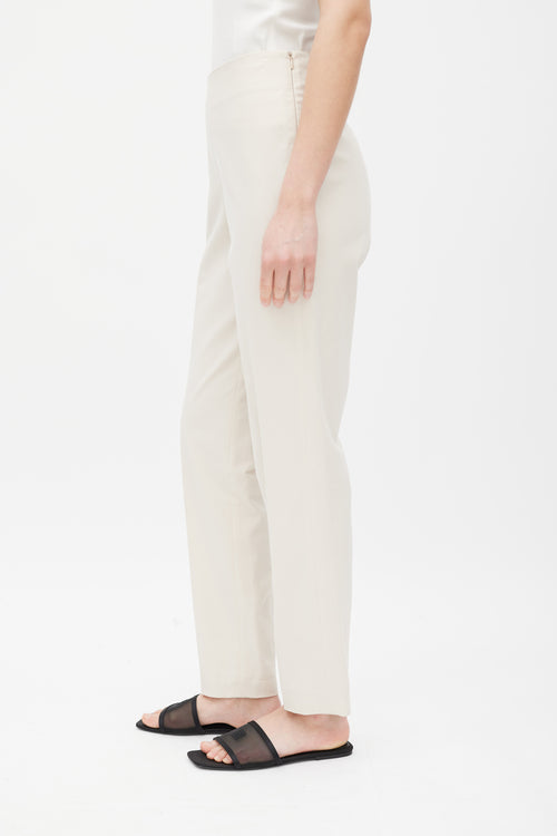 Brunello Cucinelli Cream Tapered Trouser