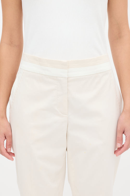 Brunello Cucinelli Cream Tapered Trouser