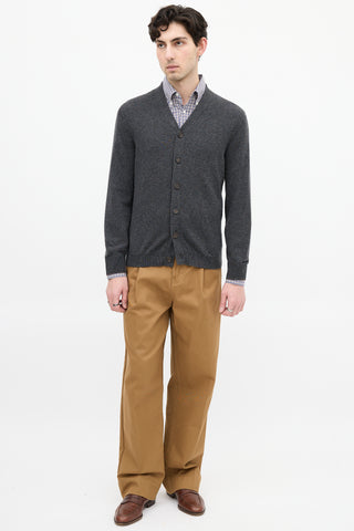 Brunello Cucinelli Dark Grey Cashmere Cardigan