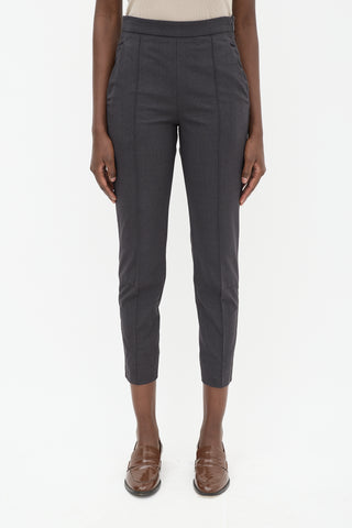 Brunello Cucinelli Dark Grey Wool Monilli Trouser