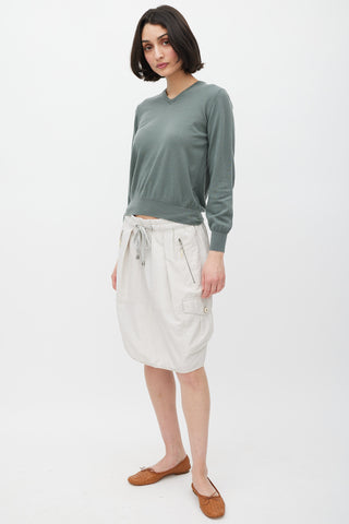 Brunello Cucinelli Grey Cargo Skirt