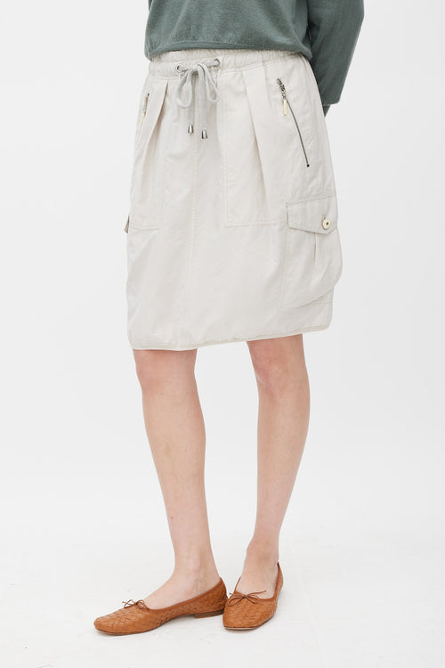 Brunello Cucinelli Grey Cargo Skirt