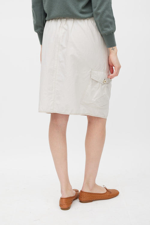 Brunello Cucinelli Grey Cargo Skirt