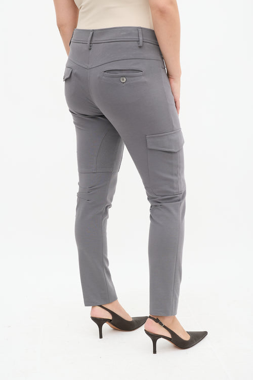 Brunello Cucinelli Grey Cargo Slim Trouser