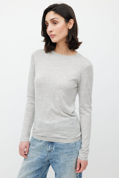 Brunello Cucinelli Grey Cashmere Top