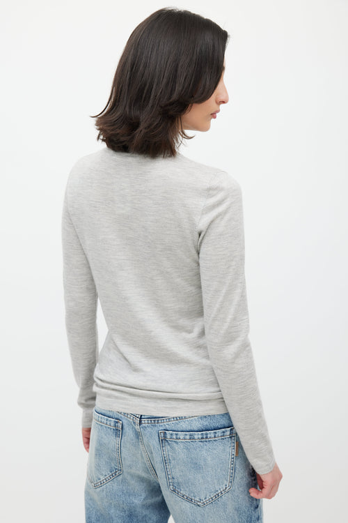 Brunello Cucinelli Grey Cashmere Top