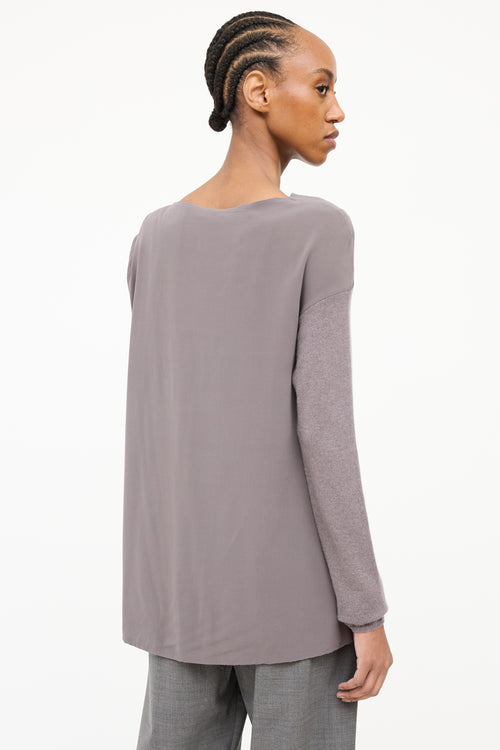 Brunello Cucinelli Silk Drape Top