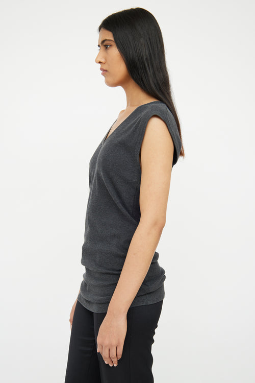 Brunello Cucinelli Dark Grey Monili Top