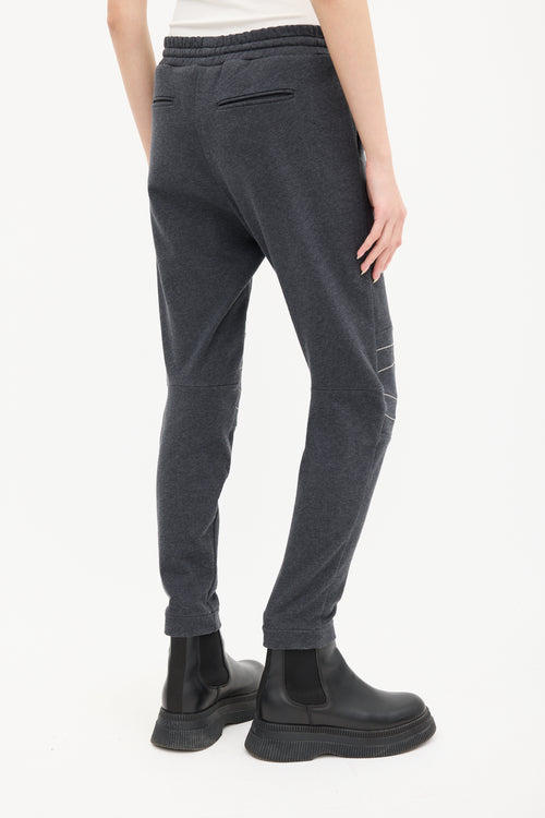 Brunello Cucinelli Grey Monili Trim Jogger