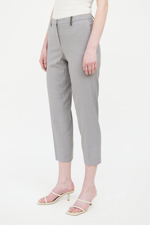 Fabiana Filippi Grey Studded Pleat Pant