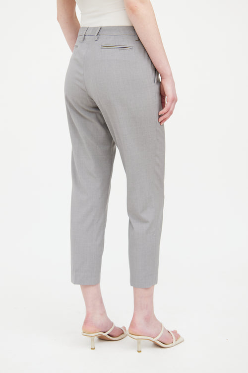 Fabiana Filippi Grey Studded Pleat Pant