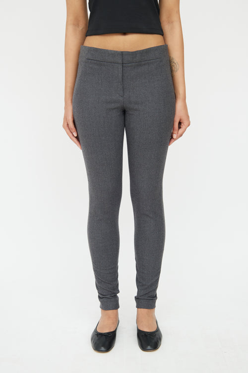 Brunello Cucinelli Grey Wool Blend Pant