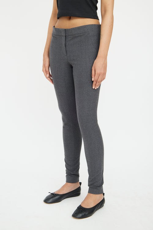 Brunello Cucinelli Grey Wool Blend Pant